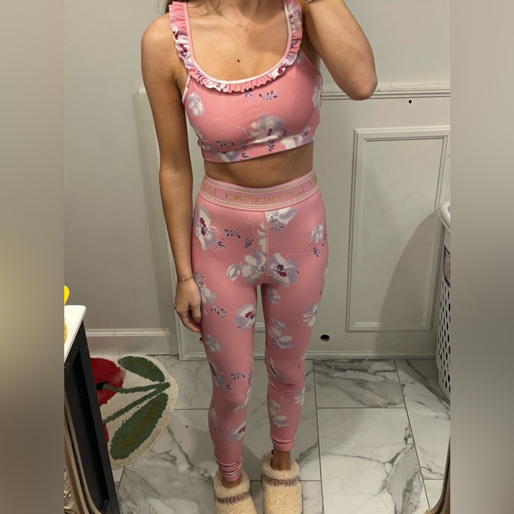 Love shack fancy athletic set in pink clouds